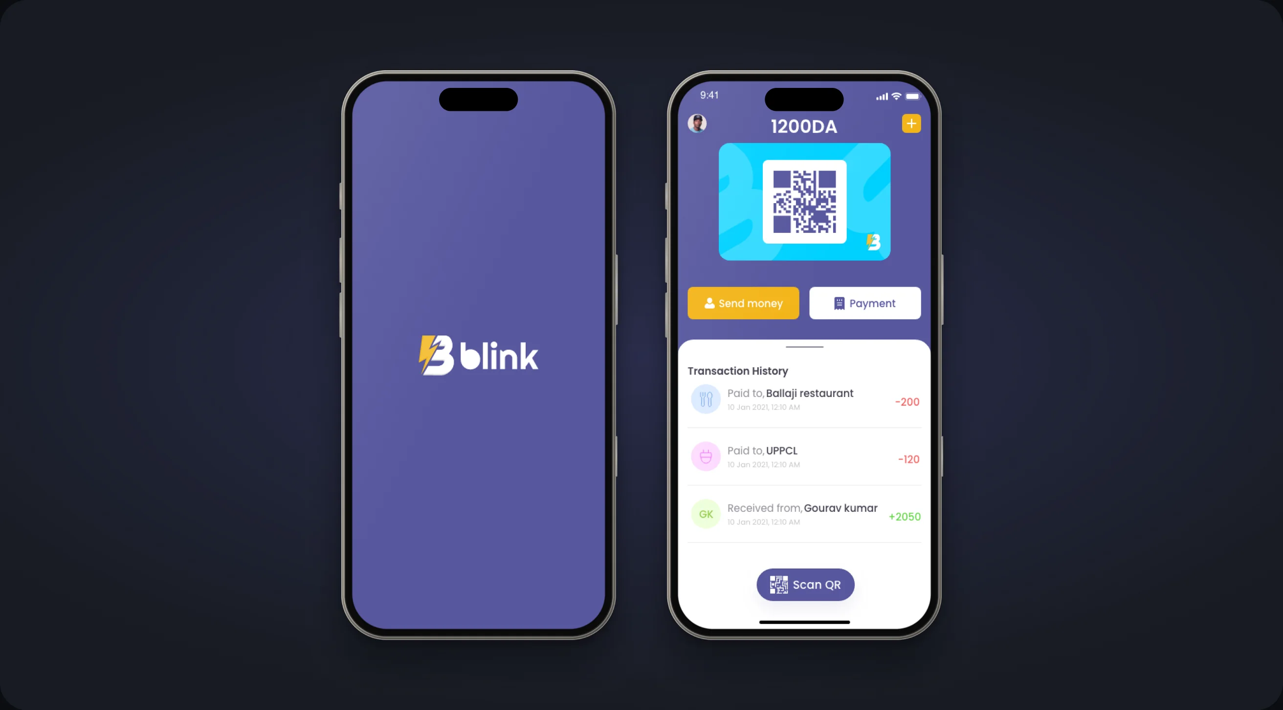 The launched Blink app.