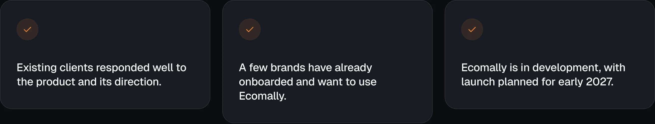 Outcome highlights for Ecomally.