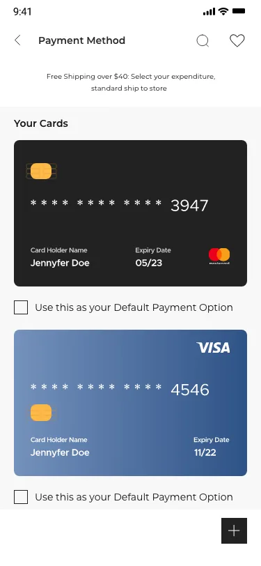 Dhartii — Add card & payment