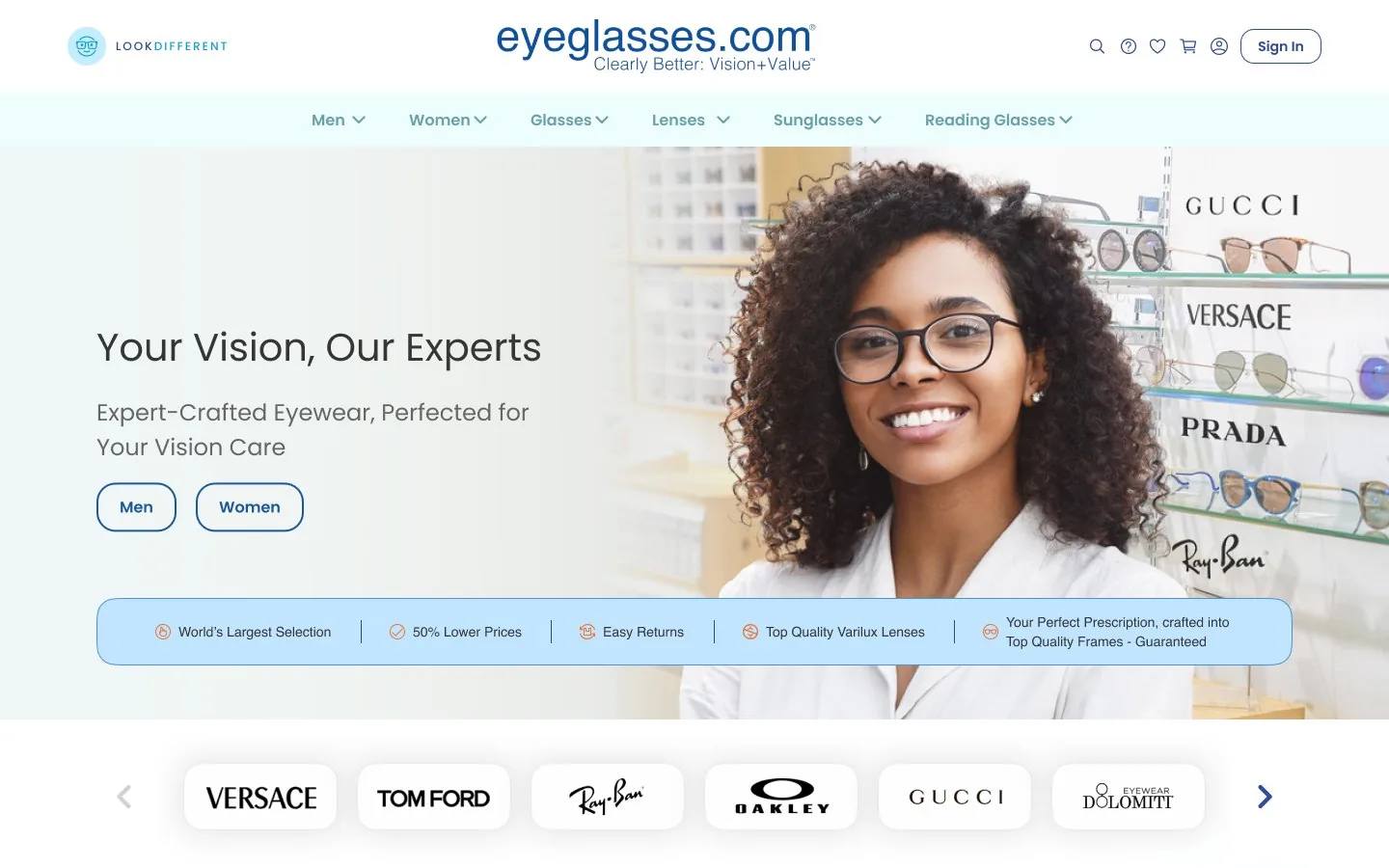 eyeglasses.com — Homepage