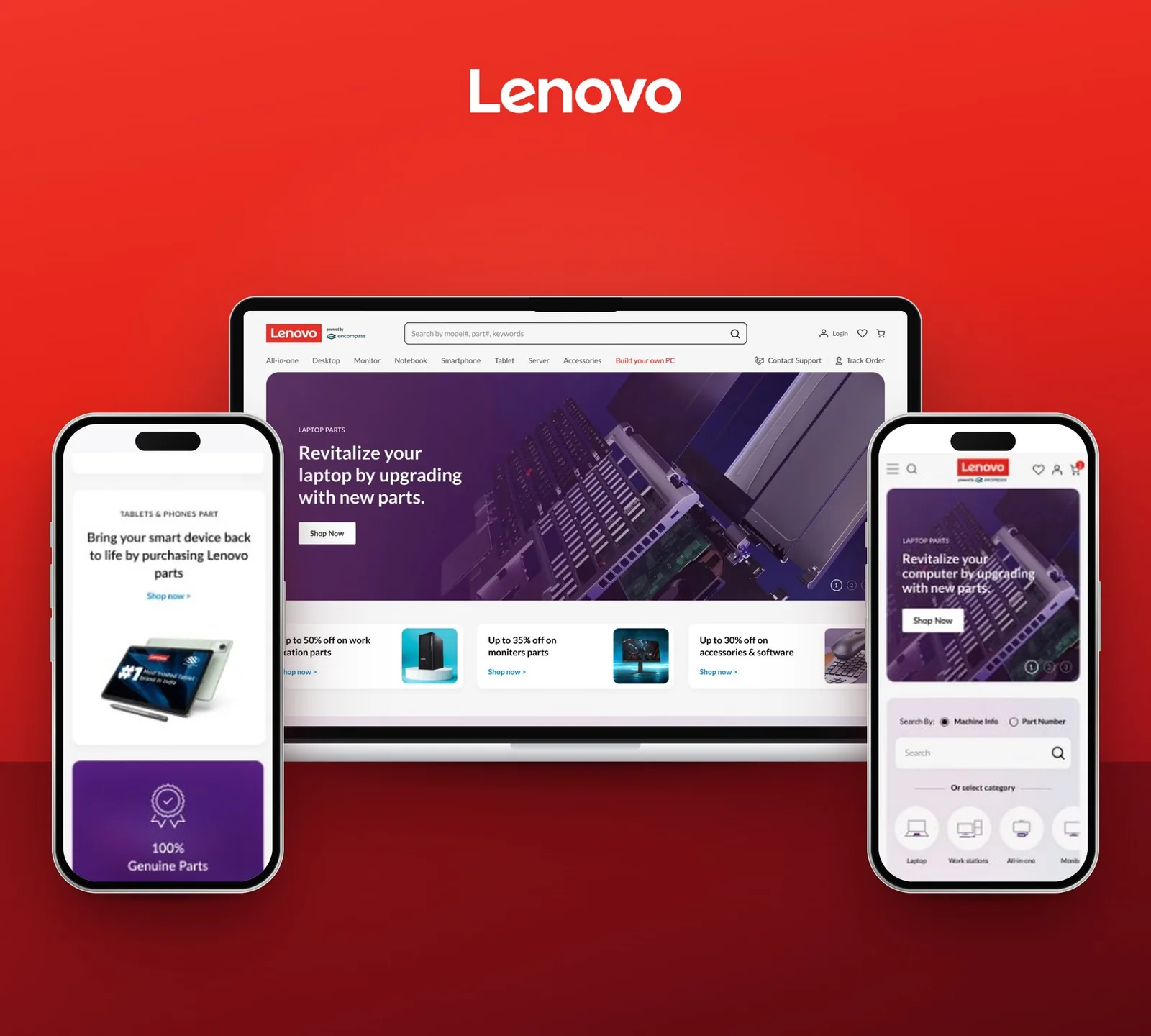 Lenovo Parts — E-commerce · Web & mobile