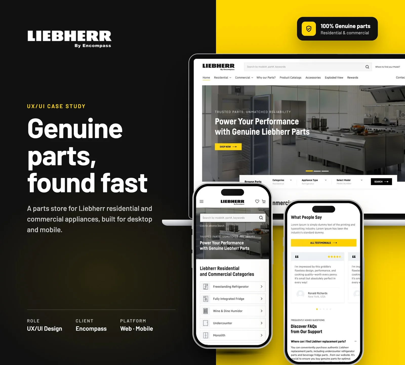 Liebherr Parts — E-commerce · Web & mobile