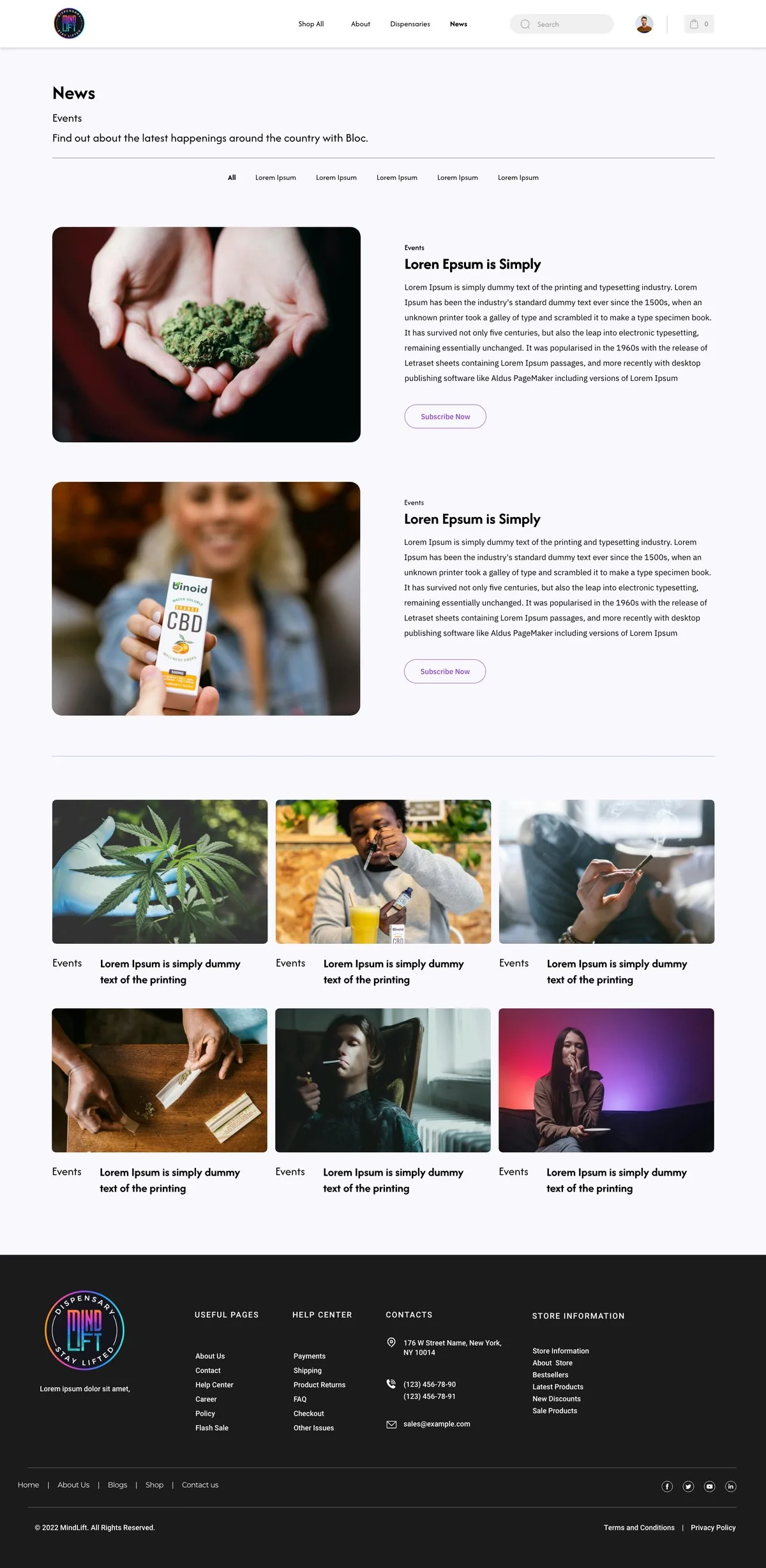 MindLift — News & events, full page