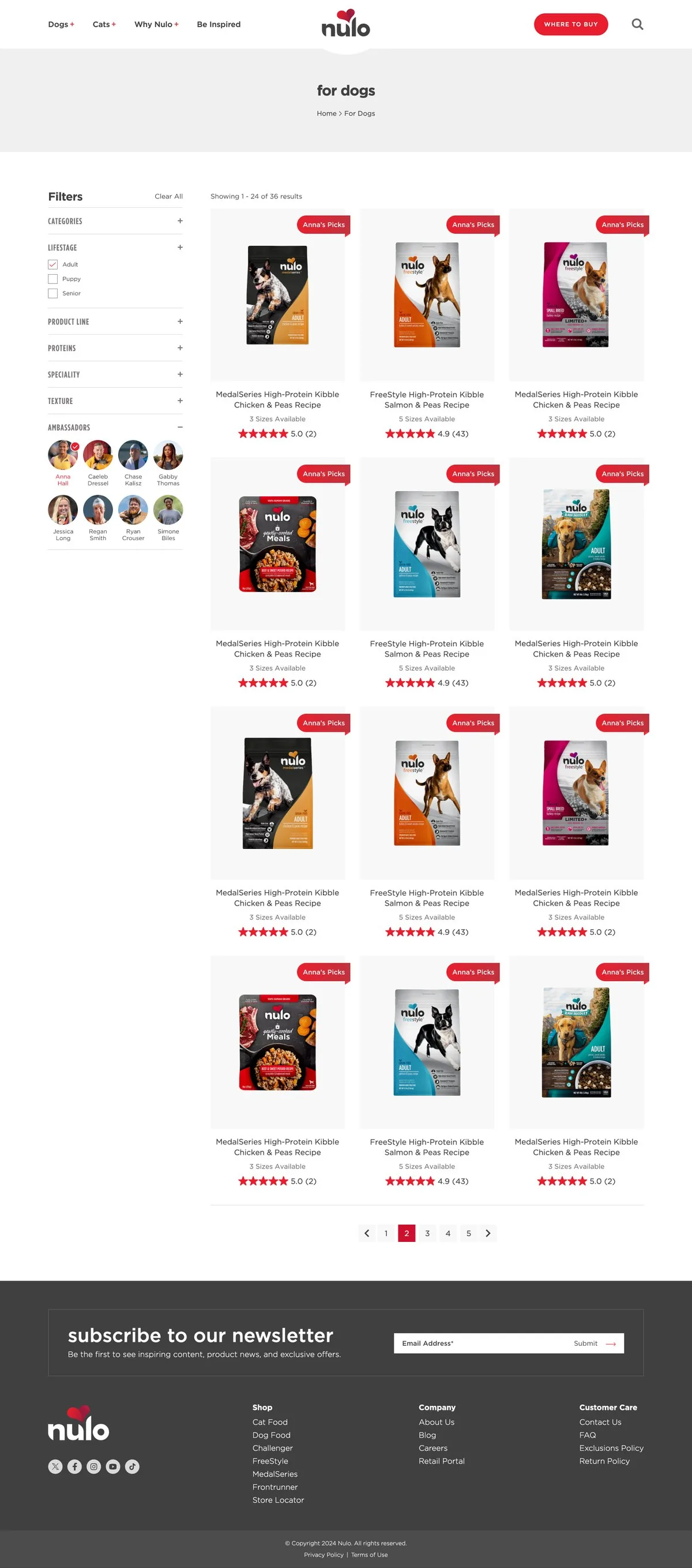 Nulo — Product listing, full page
