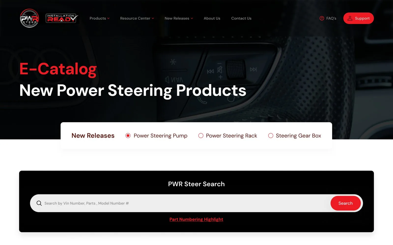 PWR Steer — E-catalog with filters