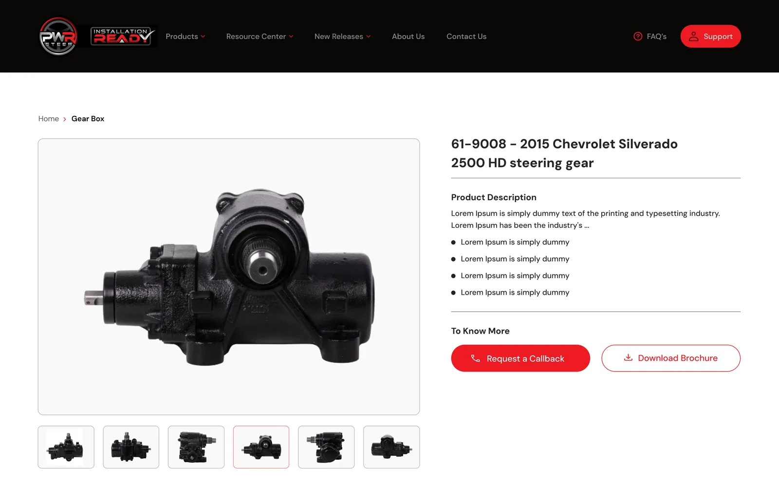 PWR Steer — Product page · steering gear