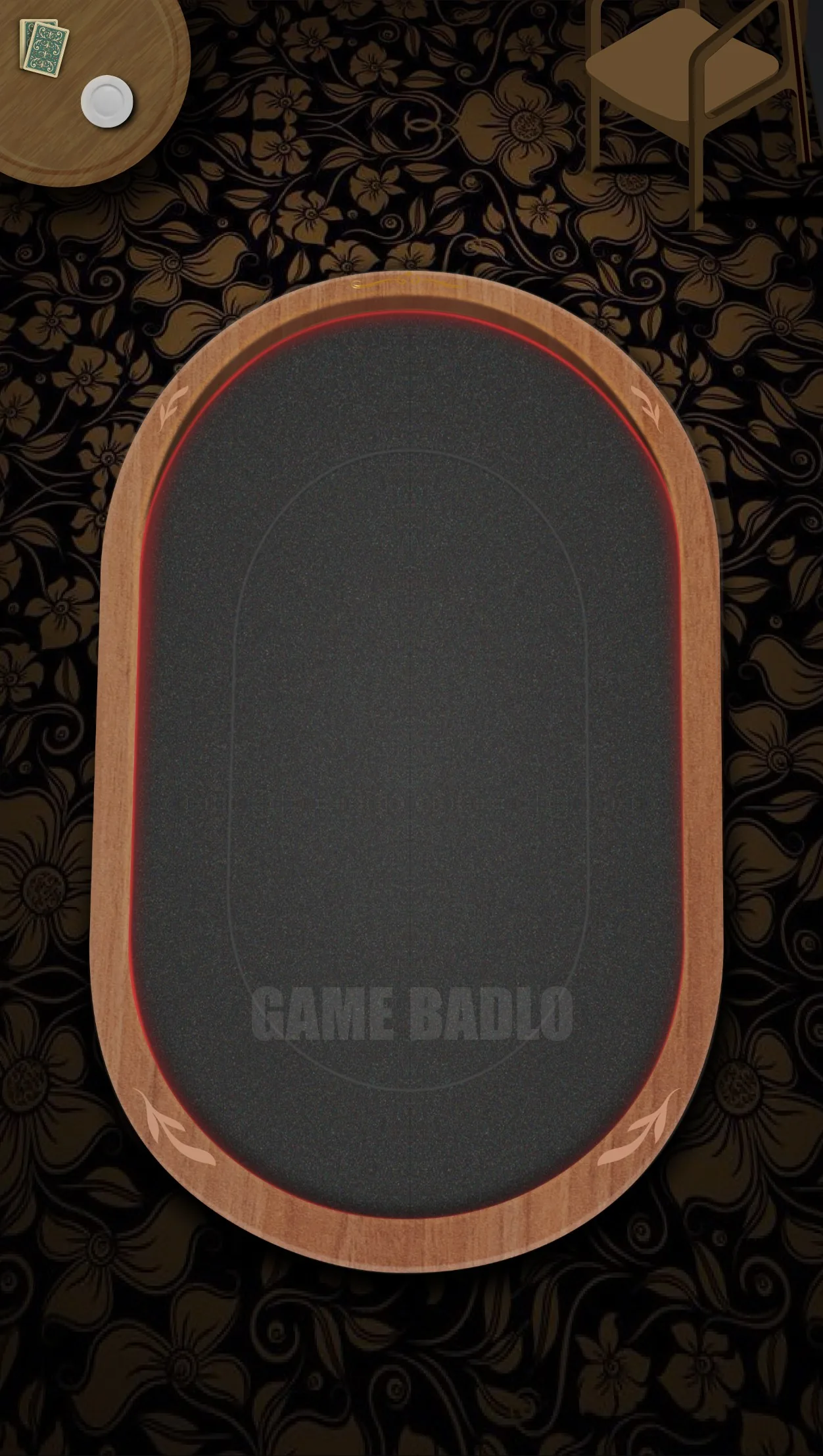 Game Badlo poker table, black felt