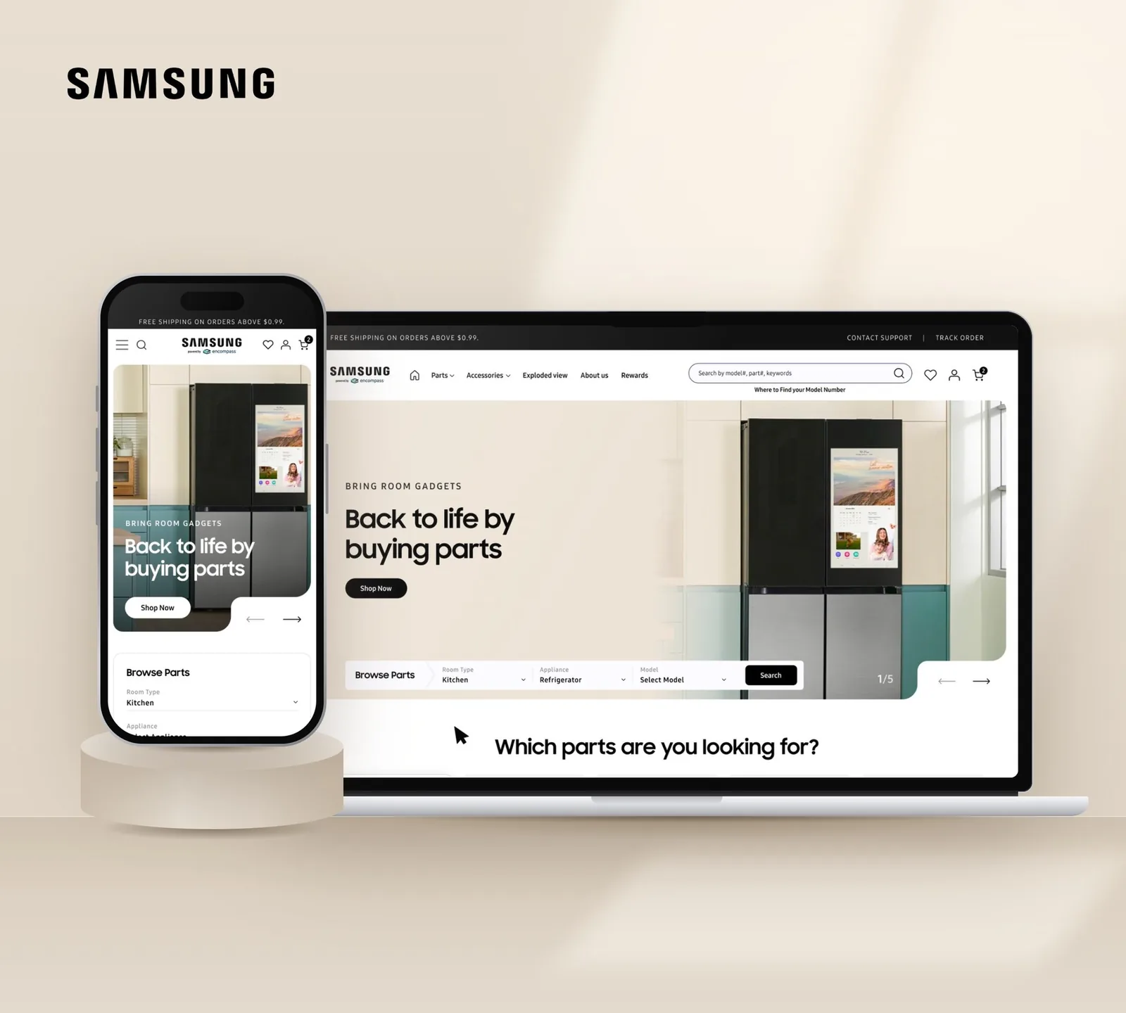 Samsung Parts USA — E-commerce · Genuine replacement parts